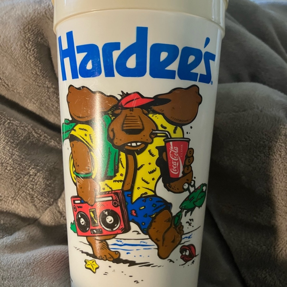 Hardee's Moose Coco-Cola Collectible 1990 Collectible Plastic Cup